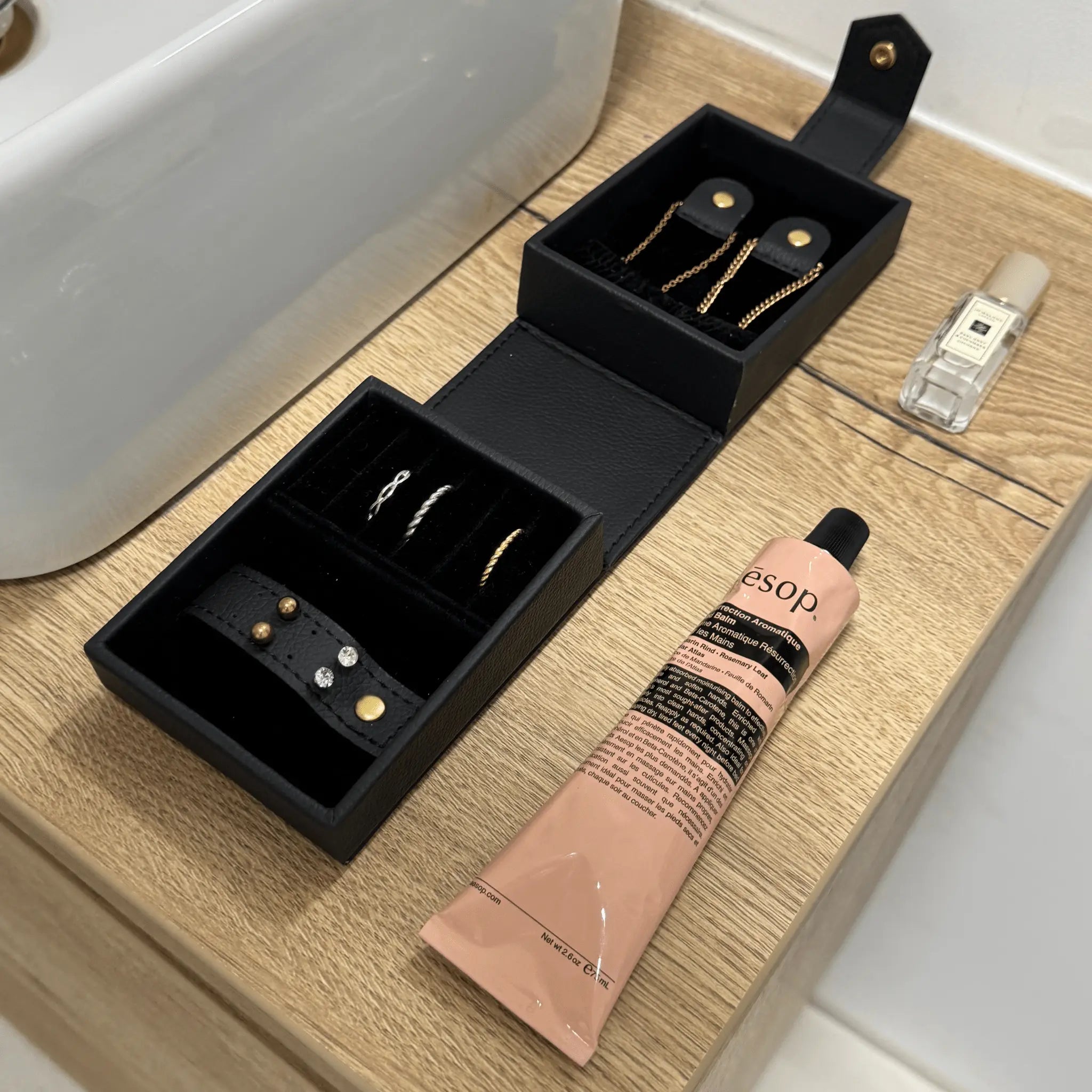 Medium Travel Jewellery Box - Black