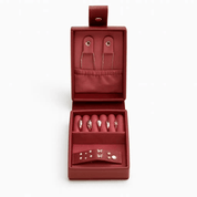 Medium Travel Jewellery Box - Merlot