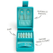 Medium Travel Jewellery Box - Aqua