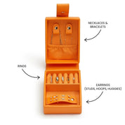 Medium Travel Jewellery Box - Orange