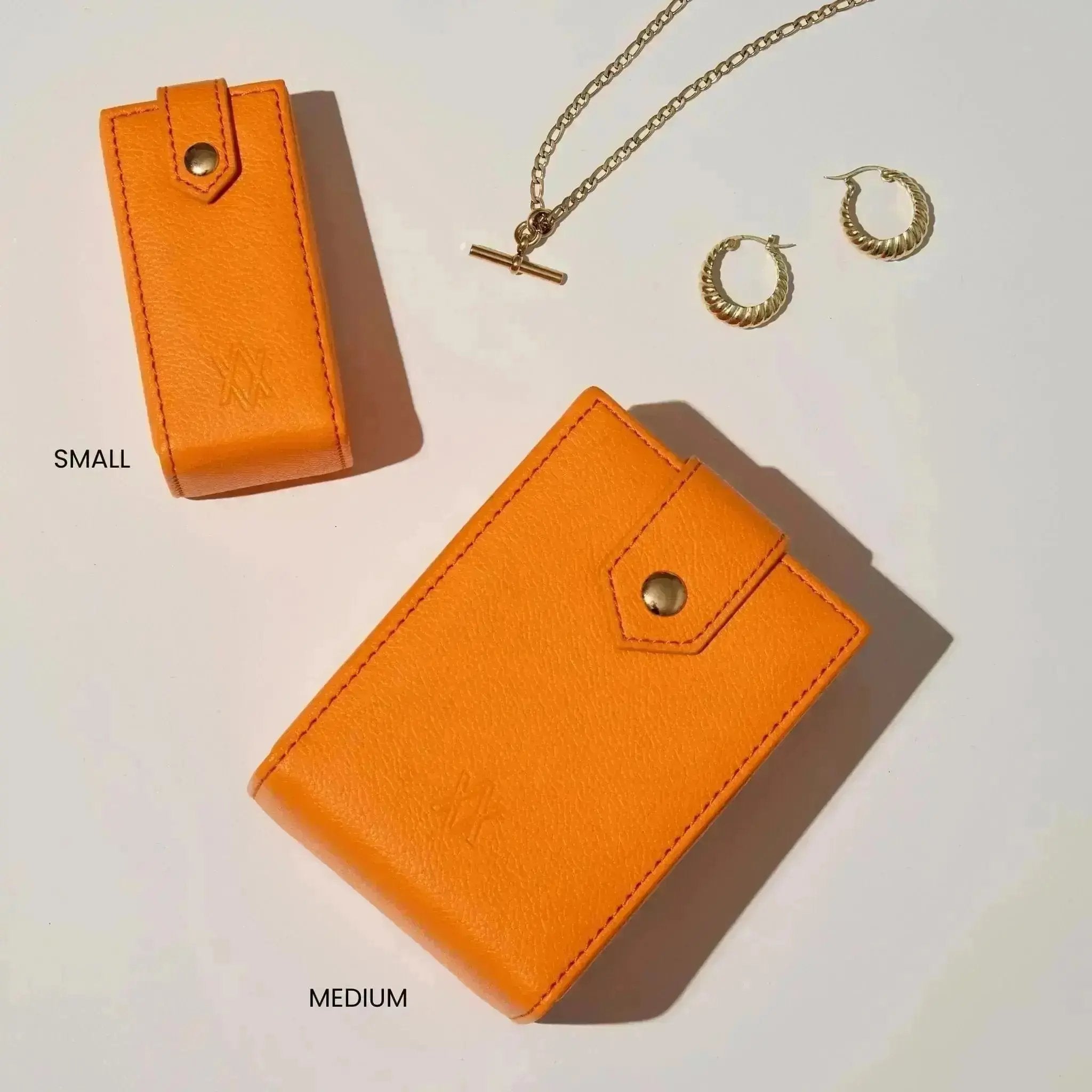 Mini Travel Jewellery Box - Orange
