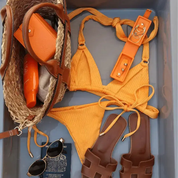 Medium Travel Jewellery Box - Orange