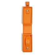 Orange leather jewellery box