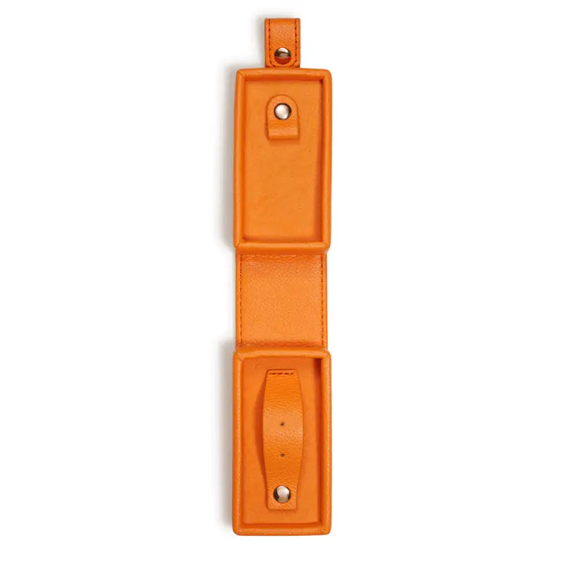 Orange leather jewellery box