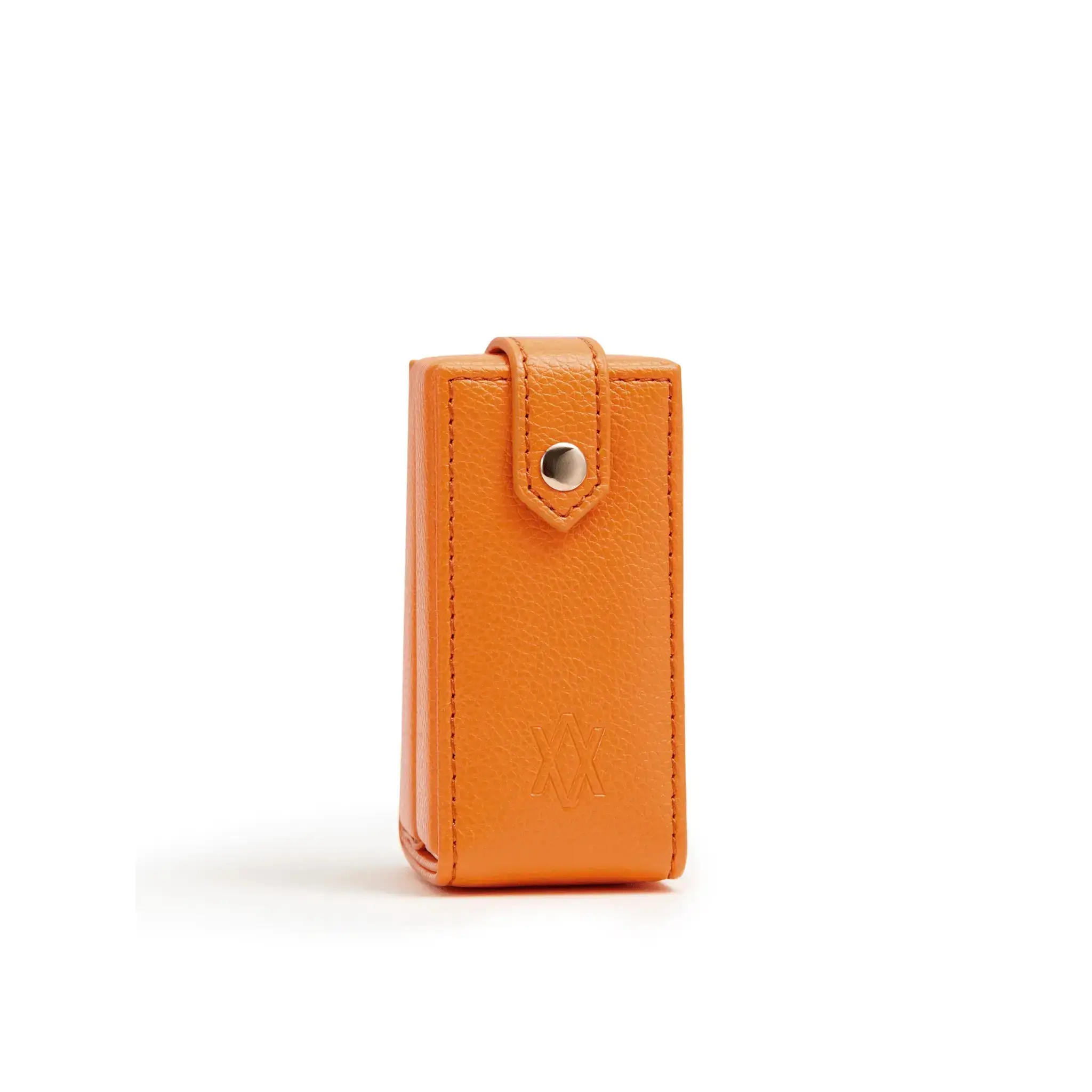 Orange jewellery box on a white background