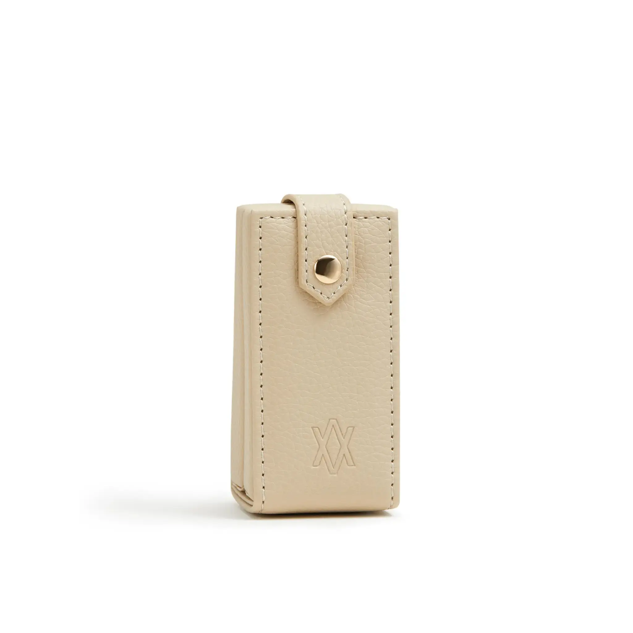 Beige jewellery box on a white background