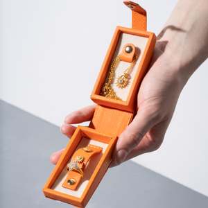 Mini Travel Jewellery Box - Orange