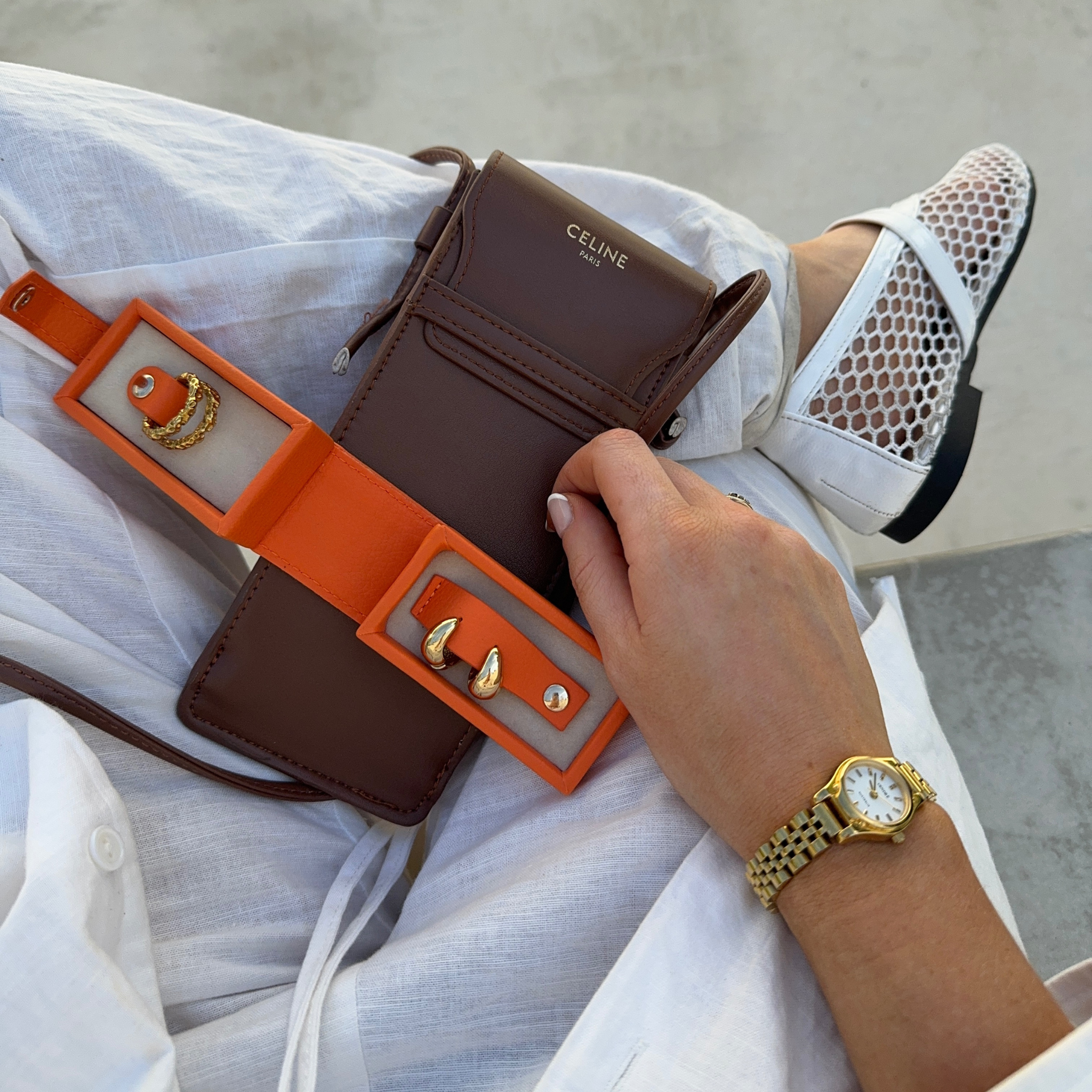 Mini Travel Jewellery Box - Orange
