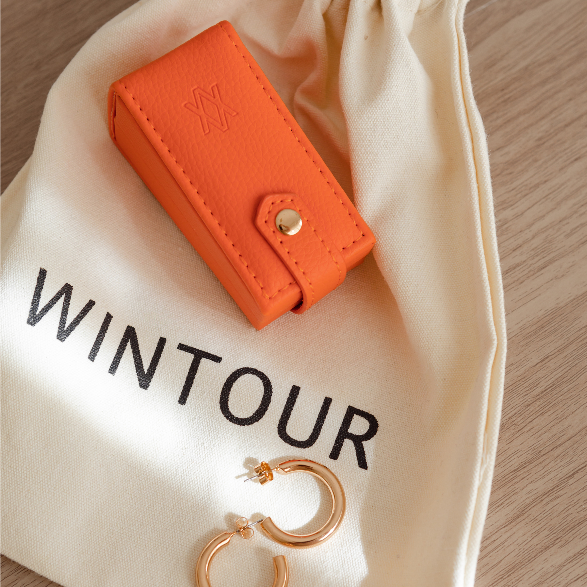 Mini Travel Jewellery Box - Orange