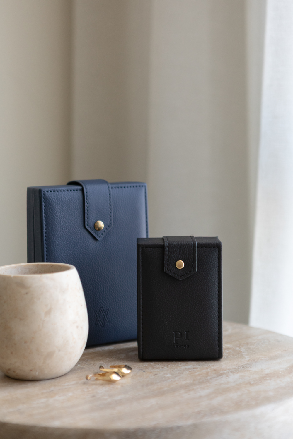 Medium and large travel jewellery box