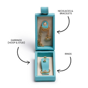 jewellery inside aqua mini jewellery box