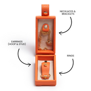 jewellery in orange jewellery box