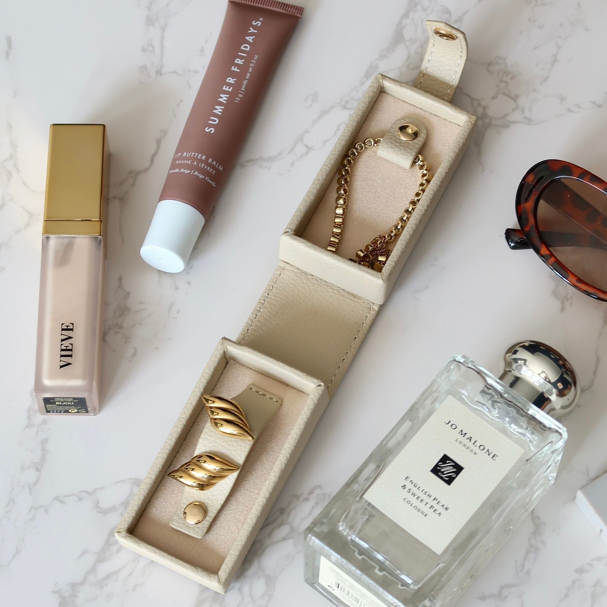 Mini Travel Jewellery Box - Stone